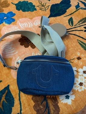 True Religion Dark Denim Crossbody Fanny pack Bag